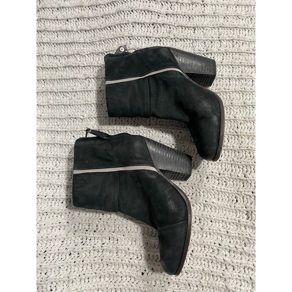 Rag & Bone Newbury Classic Ankle Boots Leather White Piping Womens Size 5 Black - Picture 4 of 10